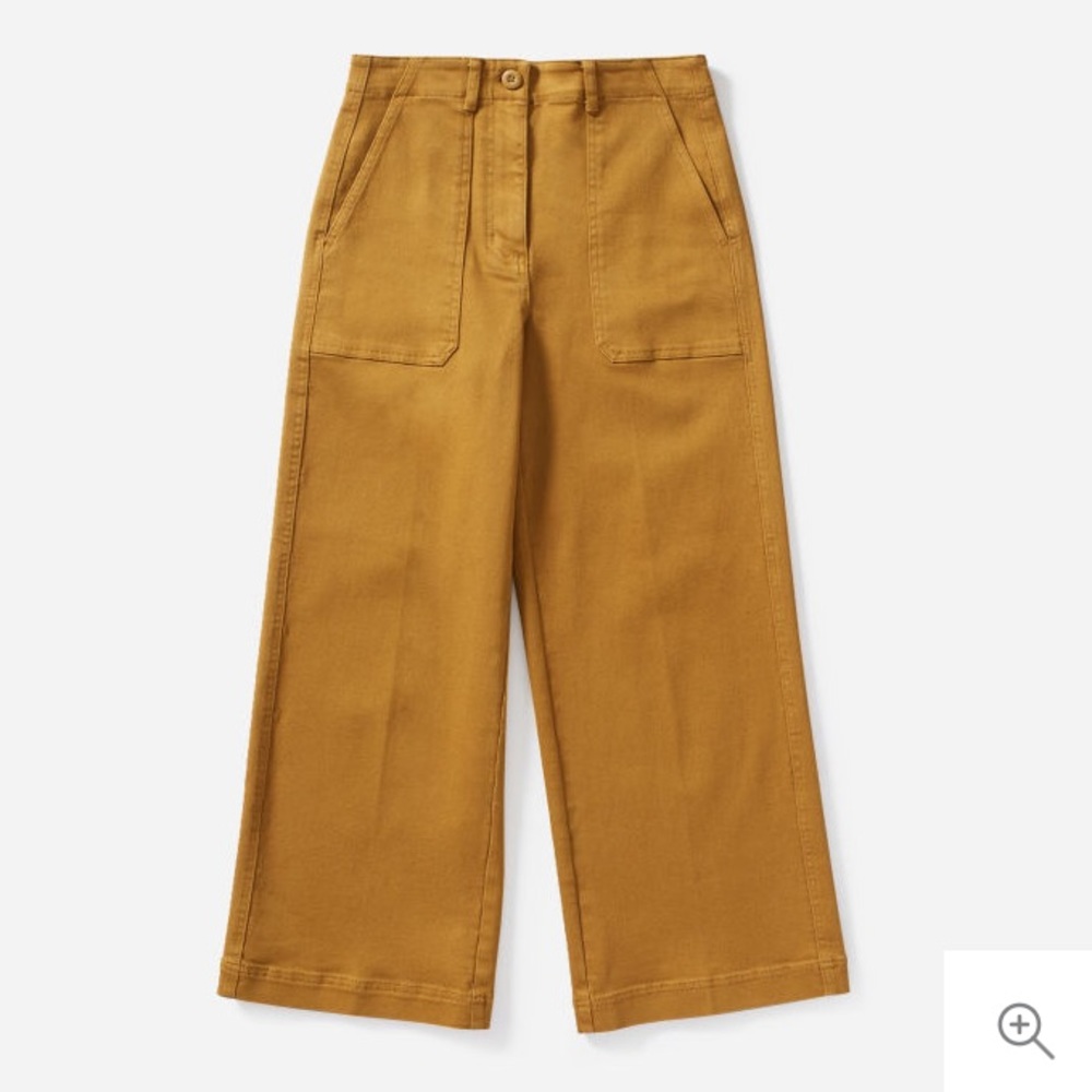 Everlane wide leg cropped utility pant SZ 0